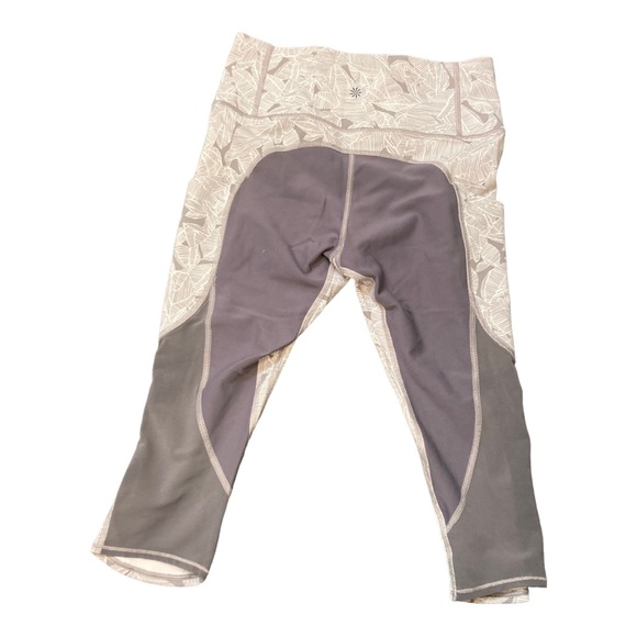 Athleta Leggings Short Style Gray and White Size Small - Picture 2 of 5